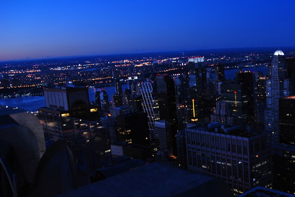 New York City Top Of The Rock 18 After Sunset Northwest To CitySpire Center To Buildings Near Central Park